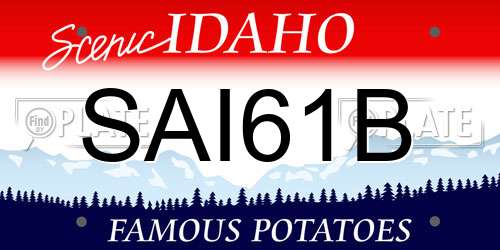 SAI61B Idaho License Plate