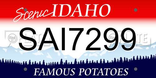 SAI7299 Idaho License Plate