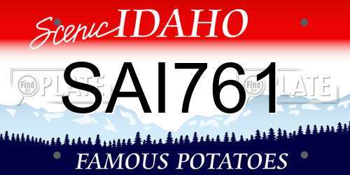 SAI761 Idaho License Plate