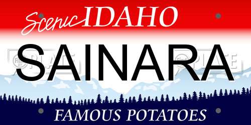 SAINARA Idaho License Plate