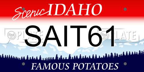SAIT61 Idaho License Plate