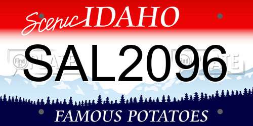 SAL2096 Idaho License Plate