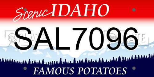 SAL7096 Idaho License Plate