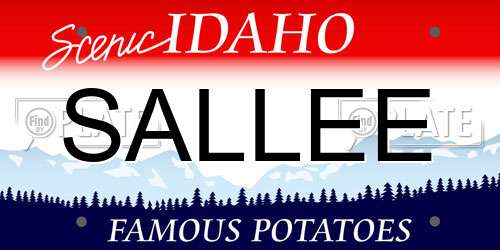 SALLEE Idaho License Plate