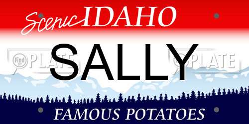 SALLY Idaho License Plate