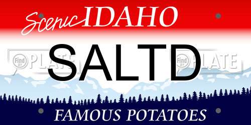 SALTD Idaho License Plate