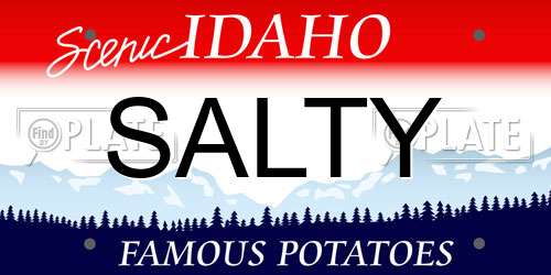 SALTY Idaho License Plate