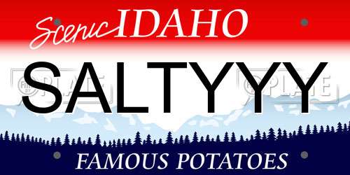 SALTYYY Idaho License Plate