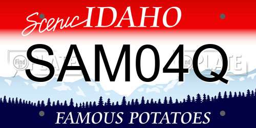 SAM04Q Idaho License Plate
