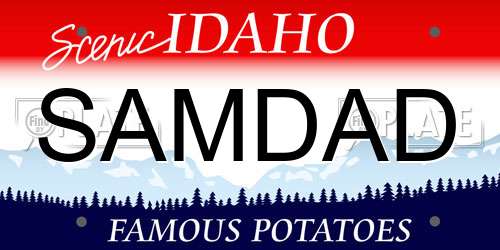 SAMDAD Idaho License Plate