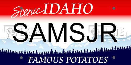 SAMSJR Idaho License Plate