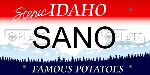 SANO Idaho License Plate