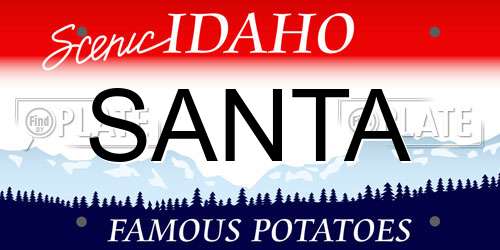 SANTA Idaho License Plate