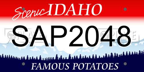 SAP2048 Idaho License Plate