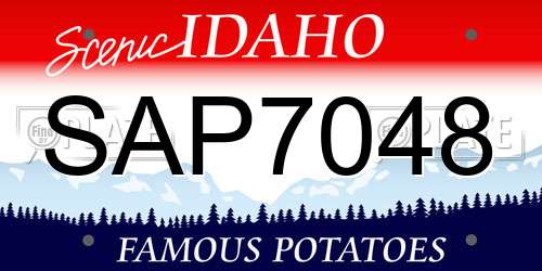 SAP7048 Idaho License Plate