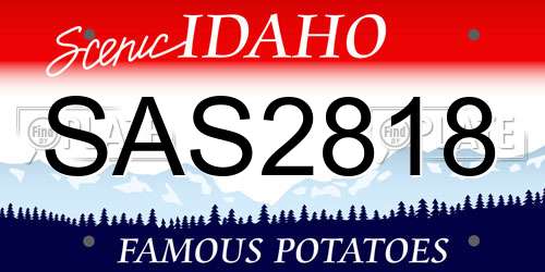 SAS2818 Idaho License Plate