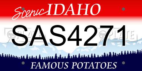 SAS4271 Idaho License Plate