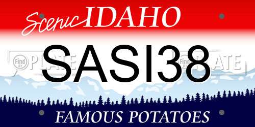 SASI38 Idaho License Plate