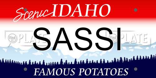 SASSI Idaho License Plate