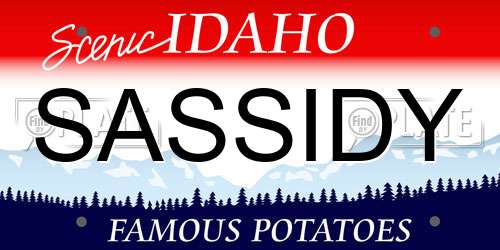 SASSIDY Idaho License Plate