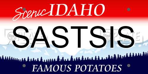 SASTSIS Idaho License Plate