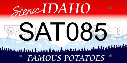 SAT085 Idaho License Plate