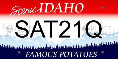 SAT21Q Idaho License Plate