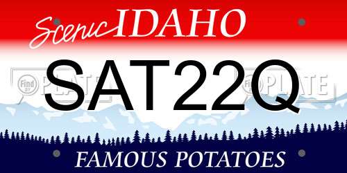 SAT22Q Idaho License Plate