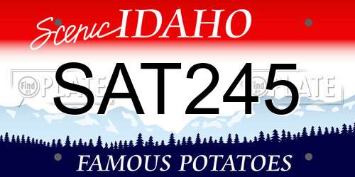 SAT245 Idaho License Plate