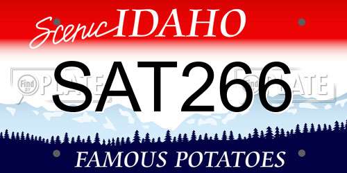 SAT266 Idaho License Plate