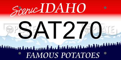 SAT270 Idaho License Plate