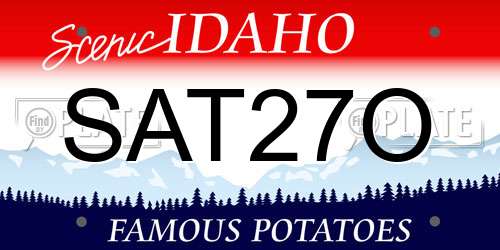 SAT27O Idaho License Plate