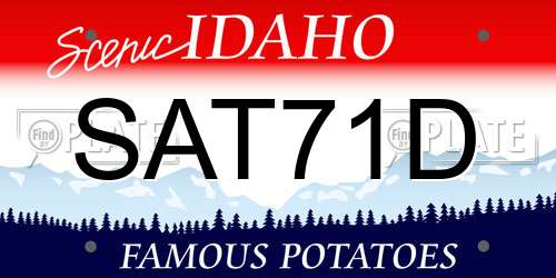 SAT71D Idaho License Plate