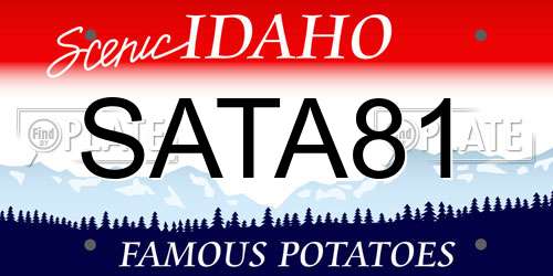 SATA81 Idaho License Plate