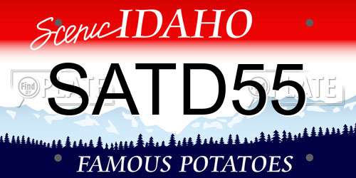 SATD55 Idaho License Plate