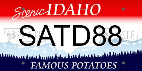 SATD88 Idaho License Plate