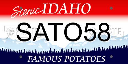 SATO58 Idaho License Plate