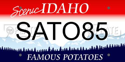 SATO85 Idaho License Plate