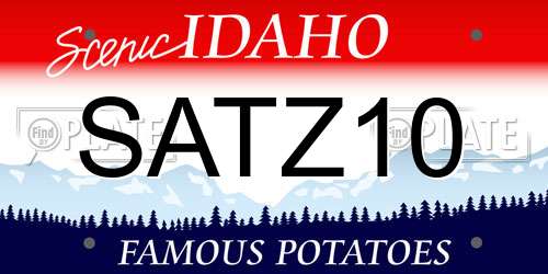 SATZ10 Idaho License Plate