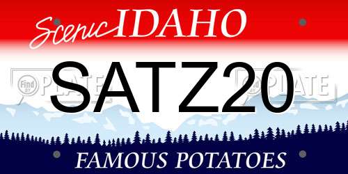 SATZ20 Idaho License Plate