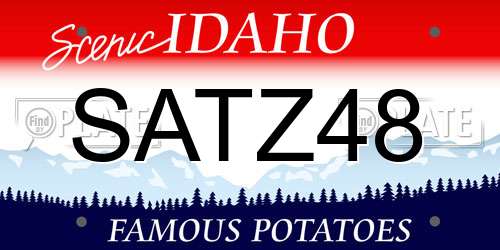 SATZ48 Idaho License Plate