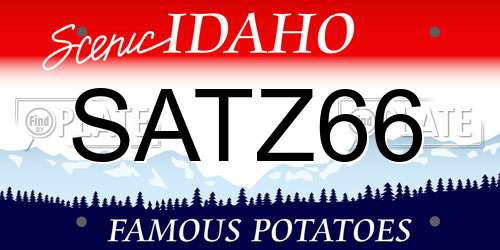 SATZ66 Idaho License Plate