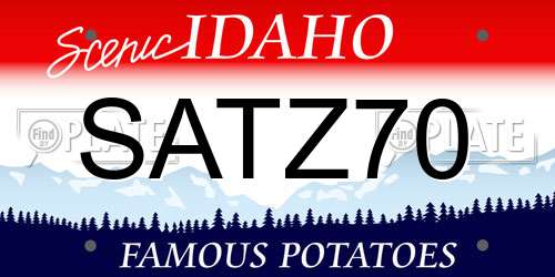 SATZ70 Idaho License Plate
