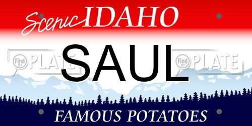 SAUL Idaho License Plate
