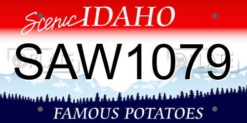 SAW1079 Idaho License Plate
