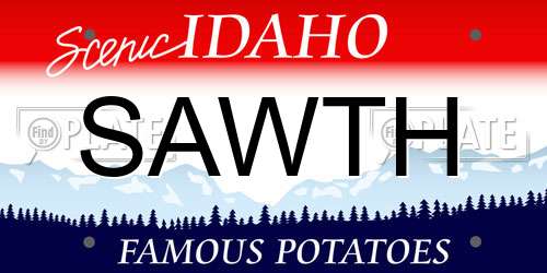 SAWTH Idaho License Plate