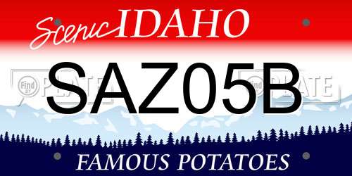 SAZ05B Idaho License Plate