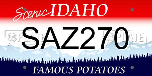 SAZ270 Idaho License Plate
