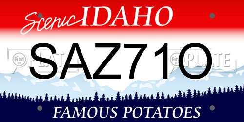 SAZ71O Idaho License Plate