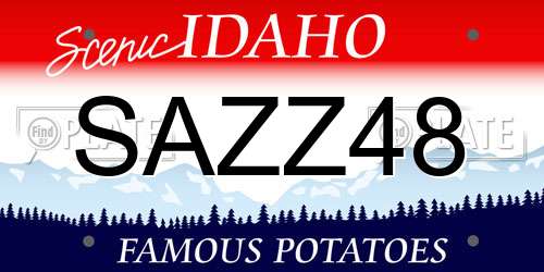 SAZZ48 Idaho License Plate